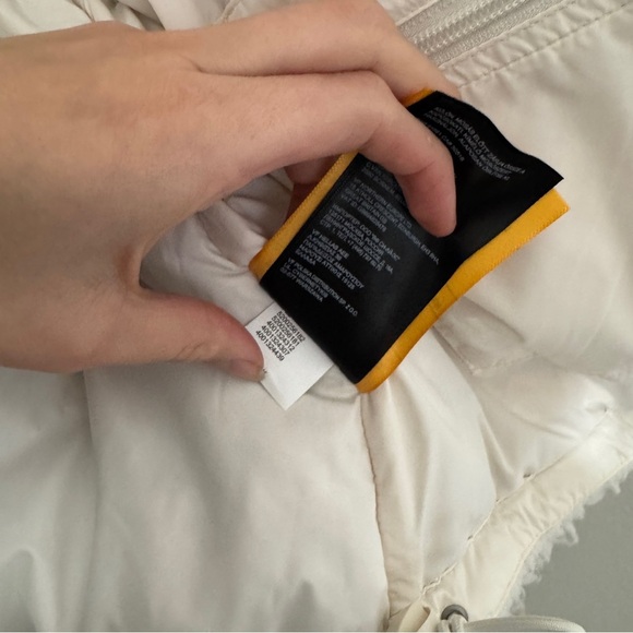 North Face White Nuptse Down Teddy Puffer Jacket Size L - Picture 8 of 10